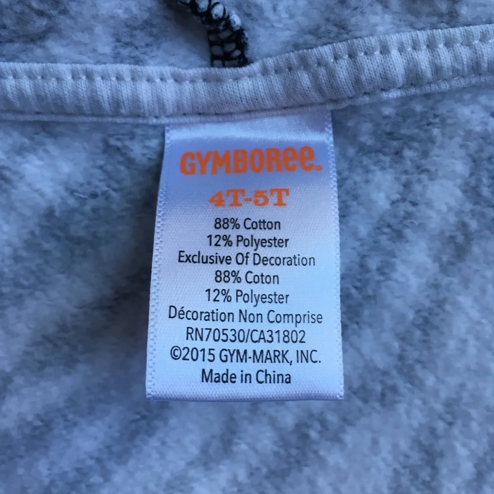 Gymboree zebra zip up hooded sweater size 4-5